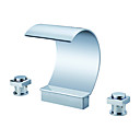zwei Griffe Chrom verbreitet Wasserfall Armatur Badewanne (0778-SY-3-1032)