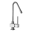Contemporary Solid Brass Kitchen Faucet - Chrome Finish