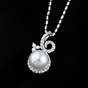 Platinum-Like CZ Cubic Zirconia Necklace/ Wedding Bridal Jewelry Necklace (0292-00111-05)
