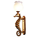 Artistic Wall Light - Golden BaseSea Horse Featured (E27 Bulb Base)