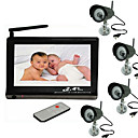 2,4 7-inch monitor de bebé con 4x 1 / 3 "CMOS de la cámara de visión nocturna (SFA-010230)