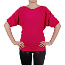 Pleated Half Sleeves Special Design Neckline Women's Sweaters(1001BC032-0736)