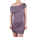 Zippers One-shoulder Women's Dresses(1801BD014-0736)