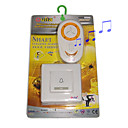 Compact Wireless Doorbell with 7 Music Sounds Selectable with Flashing LED - Wall-mount Style (QW042)