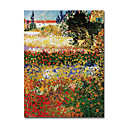 Stretched Handmade Painting Garden in Bloom,Arles c.1888 Vincent Van.Gogh (0192-YCF102660)