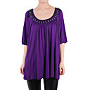 perline scollo rotondo sciolto t-shirt / t-shirt donna (8502bd003-0736)