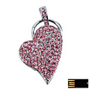 Steering Silver Heart Jewelry USB Flash Drive - Optional Memory From 2 GB to 16 GB (SMQ4638)
