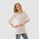 100%Handmade Crochet Round Neckline Women's Sweater Dresses (1003BC004-0744)