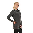 camisas de manga larga jersey de cuello chimenea con cinturón o suéteres de las mujeres (ff-0101be003-0736)