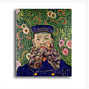 Stretched Canvas Handmade Portrait of the Postman Joseph Roulin,c.1889 Painting by Vincent Van Gogh  0192-YCF103227