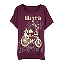 modèles imprimés perles encolure arrondie manches courtes t-shirt / Tee-shirts (FF-8502bf011-0736)