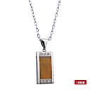 Stainless Steel USB2.0 Flash Drive Keychain (16GB)