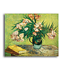 Stretched Canvas Handmade Les Lauriers Roses Painting by Vincent Van Gogh 0192-YCF103171