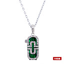 Stainless Steel Crystal USB 2.0 Flash drive Necklace (16GB)