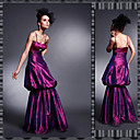 a-line Spaghettiträgern bodenlangen ärmellose elastische Seiden-Satin, wie schnelle Lieferung Kleid (ofgh466)