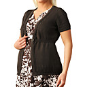 Short Sleeve One Button Closure Maternity Cardigan / Maternity Wear (FF-1002BF001-0751)