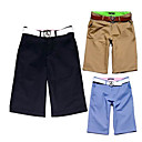 New Arrival Men's Short Straight Leg Relaxed Fashion Black Blue Yellow Cotton Pant (0531-5.31-14)