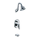 enkele handgreep chroom wall-mount bad / douche kraan 0913-w-003