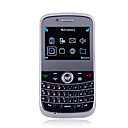 9800 Dual Card Dual Camera Quad Band JAVA QWERTY Keypad Ultra Thin Cell Phone Black(2GB TF Card and Leather Case)
