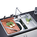 Stainless Steel Multi-function Two Bowls Kitchen Sink(0572 -CK233)