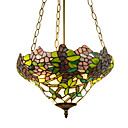Floral 2-light Tiffany Inverted Pendant Light (0923-TF-P13)