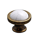 Antique Brass Ceramic Cabinet Knobs (Pack of 5) (0768-804-AE)