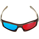 réutilisables en plastique résine cadre anaglyphe lentilles bleu + rouge 3d lunettes