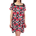 Printed Short Sleeves Square Neckline Jersery Maternity Dress / Women's Maternity Wear (FF-1801BG009-0736)