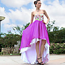 A-line Sweetheart Asymetrical Sleeveless Chiffon/ Elastic Silk-like Satin Quick Delivery Dress (OFGH559)