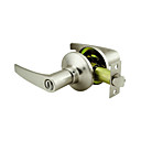 Zinc Alloy Bathroom Lockable Door Lever (0799-3693SS-BK)