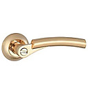 Zinc Alloy Bathroom Lockable Door Lever (0799-C304SS-BK)