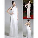 Michelle Trachtenberg Sheath/Column Halter Floor-length Chiffon Evening/ Bridesmaid/ Gossip Girl Fashion Dress(FSH0434)