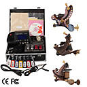 damas de première qualité fabriqués à la main tatouage 3 machines kit avec alimentation supérieure conduit (ly093)