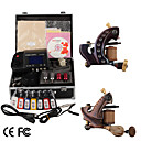 Damascus Hand-made 2 Tattoo Machines Kit with Superior LED Power Supply + Free Adaptor