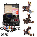 damas de première qualité fabriqués à la main tatouage 3 machines kit avec alimentation supérieure conduit (ly091)