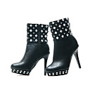top kwaliteit pu bovenste hoge hakken laars met klinknagel speciale gelegenheid schoen / fashion schoen (0987-x3041)