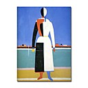 handgemaakte vrouw met rake. 1928-1932 schilderij van Kazimir Malevich (0192-ycf103661)