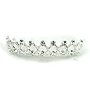 hermosa tiara de cristales checo clara plata de la boda nupcial (0986-JLY-tiara15)