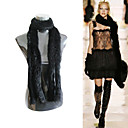 Black Rabbit Hair Long Scarf / Women's Fur & Leather (FF-E-BH0736217)