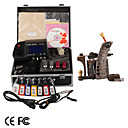 Damascus Hand-made 1 Tattoo Machines Kit with Superior LED Power Supply
