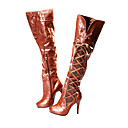 PU Upper High Heels Boot With Chalaza Fashion Shoe(0987-cA31561)