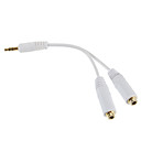 Gold Plated 3.5mm Stereo Audio Jack Splitter Y-Cable