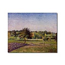 Stretched Handmade Meadows at Eragny Painting by Camille Pissarro(0192-YCF103926)