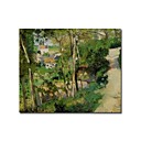 Stretched Handmade The Rising Path,Pontoise Painting  by Camille Pissarro (0192-YCF103942)