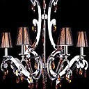 Iron Chrome 6-light K9 Crystal Chandelier With Lamp Shade (0835-AD88115)
