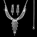 Gorgeous CZ Cubic Zirconia Wedding Bridal Jewelry Set(Including Necklace,Earing,Bracelet)(0986-S005)