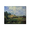 Stretched Handmade Landscape,near Pontoise Painting by Camille Pissarro(0192-YCF103923)