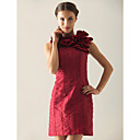 Sheath/ Column Jewel Neckline Short/ Mini Taffeta Cocktail Dress