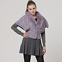 Purple Fox Fur Fable Short Sleeve Short Style Sweater / Women's Sweaters (FF-C-BK0736035)