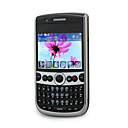 F116 GPS banda cuádruple doble tarjeta de tv qwerty doble cámara de Java pantalla táctil del teléfono celular negro